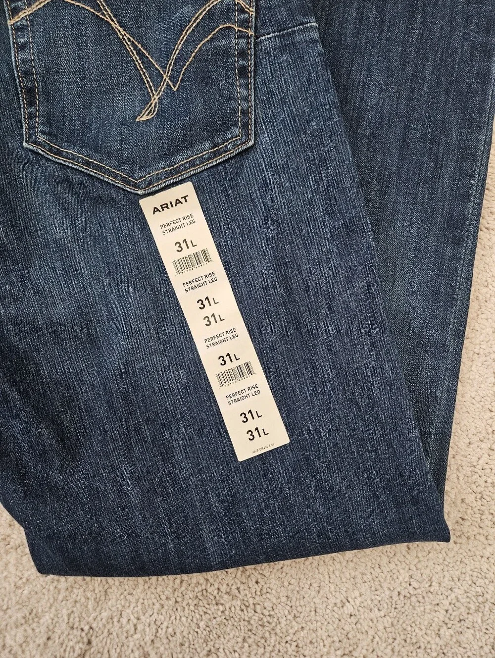 NWT Ariat | Perfect Rise Straight Leg Jeans Long Length Cowgirl Womens 31L